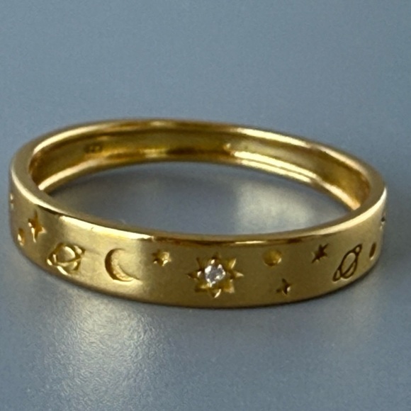14k Gold Vermeil Celestial Ring - Picture 11 of 13